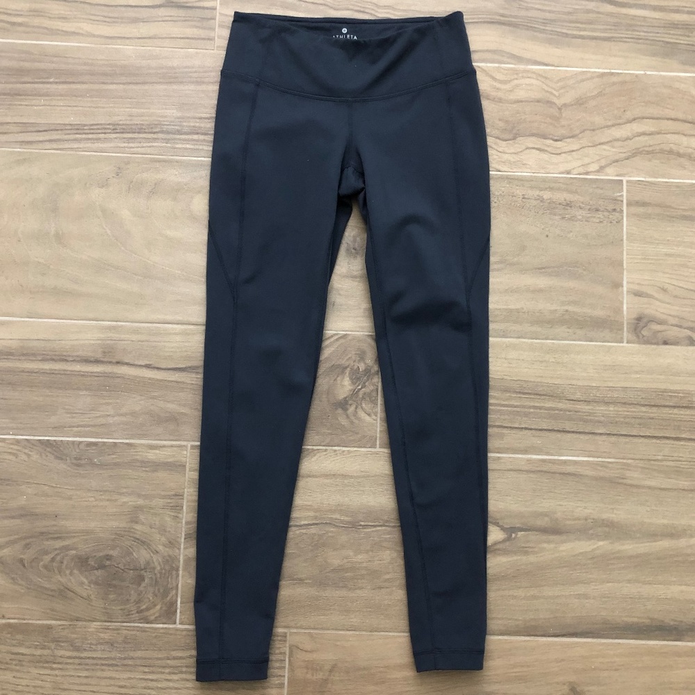 Athleta Black Mid-Rise Full-Length Leggings